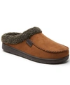 Dearfoams Men's Brendan Microsuede Moc Toe Clog Slippers Men's Shoes In Chestnut