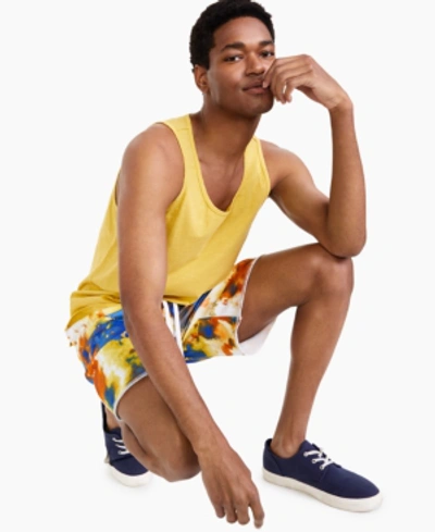 Sun + Stone Men's Garment-dyed Tank Top, Created For Macy's In Curry Gold