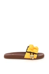 Fendi X Sarah Coleman Ff Vertigo Slide Sandal In Yellow,brown