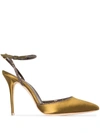 MANOLO BLAHNIK NARCONA 105MM SATIN PUMPS