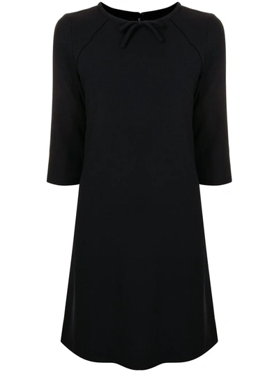 Jane Mirabelle Bow-detail Mini Dress In Black