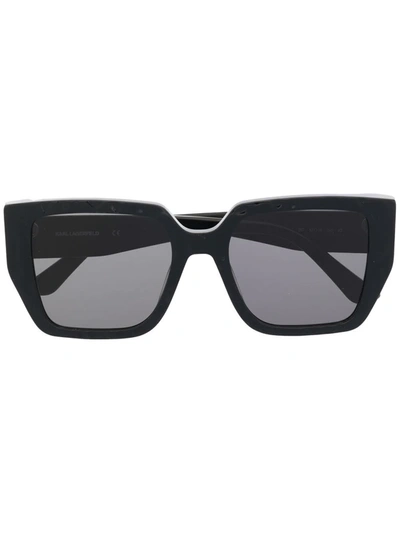 Karl Lagerfeld Tinted Pilot-frame Sunglasses In Schwarz