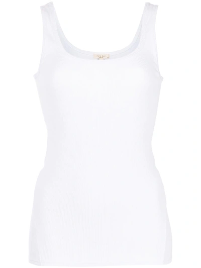 Rag & Bone Scoop Neck Tank Top In White