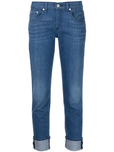 Rag & Bone Low-rise Slim-cut Jeans In Blue