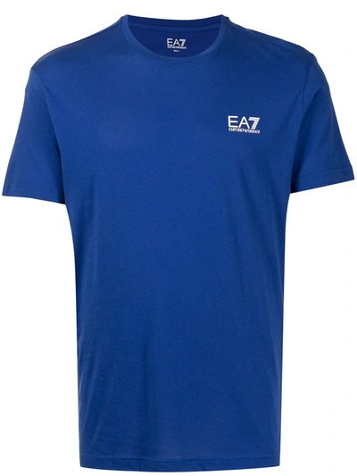 Ea7 Logo-print T-shirt In Blau