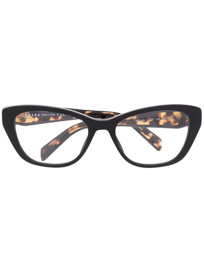 Prada Polished Cat-eye Frame Glasses In Braun