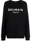 BALMAIN LOGO-PRINT COTTON SWEATSHIRT