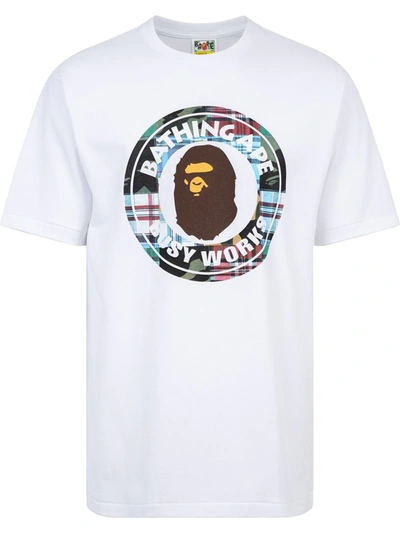A Bathing Ape Patchwork Busy Works T-shirt In Weiss