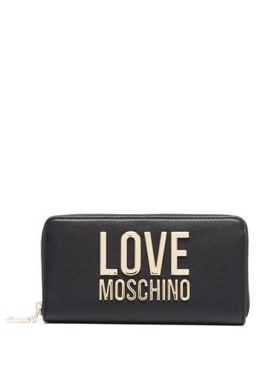 Love Moschino Logo-plaque Purse In Schwarz