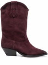 Isabel Marant Deurto Suede Ankle Boots In Rot