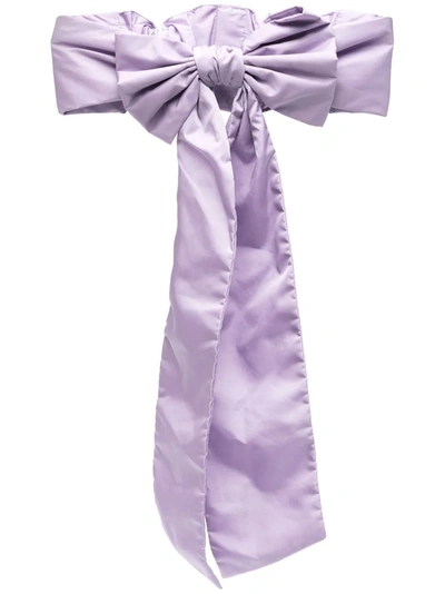 Redv Bow-detail Waist Belt In Violett