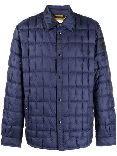 Woolrich Men's Deepsix Square-pattern Down Jacket In Blue