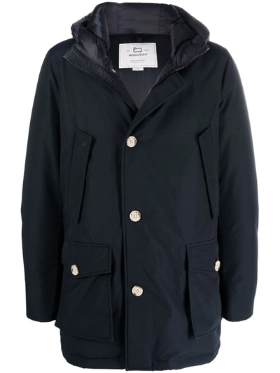 WOOLRICH DOWN-FEATHER HOODED COAT