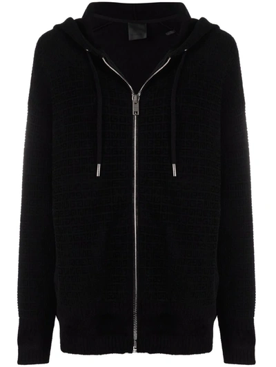 Givenchy Black 4g Hoodie In Viscose Blend