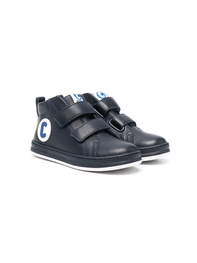 Camper Logo Appliqué Touch-strap Boots In 蓝色