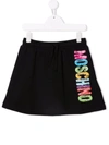 MOSCHINO PAINTERLY-EFFECT LOGO-PRINT SKIRT