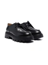 GALLUCCI TEEN ROUND-TOE LEATHER LOAFERS