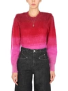 Isabel Marant Étoile Deniza Ombré Mohair And Wool-blend Sweater In Fuchsia