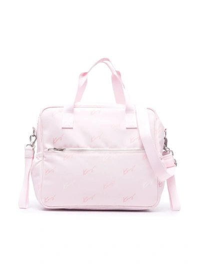 Kenzo Signature Logo-print Changing Bag In Pink