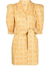 Lhd Casitas Sloth-print Dress In Gelb