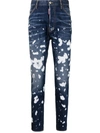 DSQUARED2 BLEACHED-EFFECT SKINNY JEANS