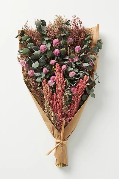Anthropologie Capsia Dried Flower Bouquet In Pink