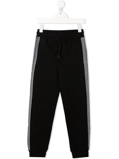 Msgm Teen Logo Tracksuit Bottoms In Black