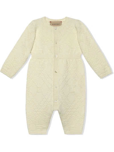 Gucci Knitted Long-sleeve Babygrow In White