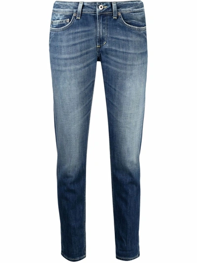 Dondup Cropped Straight-leg Jeans In Blue