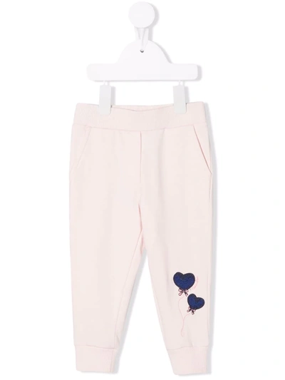 Monnalisa Babies' Logo-embroidered Track Pants In Pink