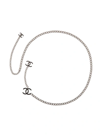 Pre-owned Chanel 2013 Cc Chain-link Belt In 银色