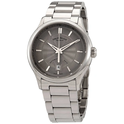 Armand Nicolet M02-4 Automatic Grey Dial Mens Watch A840baa-gr-m2850a In Grey,silver Tone