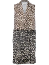 STELLA MCCARTNEY sleeveless leopard print coat,431507SHB0211612176