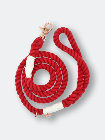 Sassy Woof Rope Leash In Red