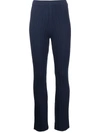 ADAM LIPPES COTTON CREPE FLARED TROUSERS