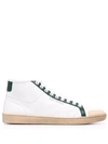 SAINT LAURENT SL39 HIGH-TOP LACE-UP SNEAKERS