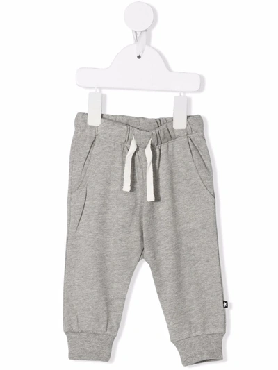 Molo Babies' Drawstring-waist Trousers In Grey