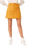 FRENCH CONNECTION CARRIE FAUX SUEDE MINISKIRT
