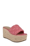 Marc Fisher Ltd Velia Espadrille Platform Sandal In Rose Leather