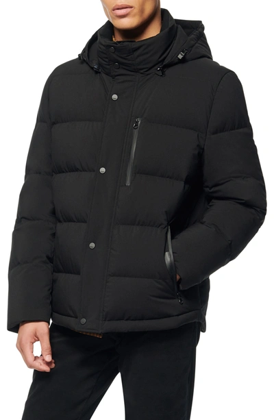 Andrew Marc Tambos Quilted Down Coat In Black
