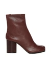 Maison Margiela Woman Ankle Boots Chocolate Brown Size 8 Soft Leather In Majior Brown