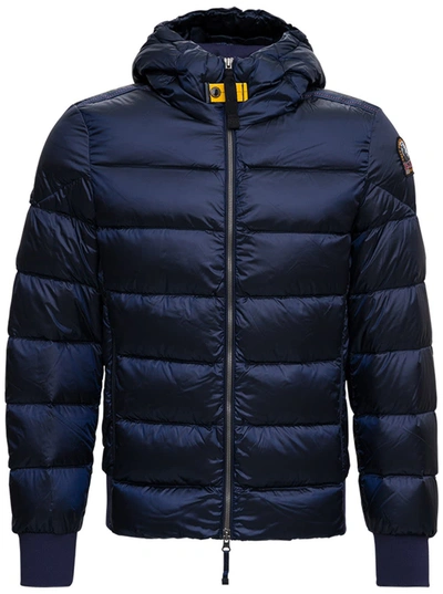 Parajumpers Metallic Down-padded Hooded Jacket In Blu