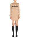 Alberta Ferretti Mini Dress In Beige