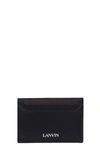 LANVIN WALLET IN BLACK LEATHER,LM-SLWPCO-PALM-A2110