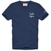 Mc2 Saint Barth Crew Neck Embroidered Detail Short Sleeves In Blue