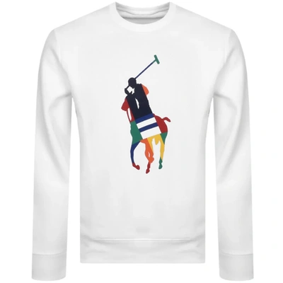 Ralph Lauren Big Pony Fleece Sweatshirt In White