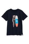 KID DANGEROUS KIDS' GRIZZLY SURFER GRAPHIC TEE,KB-751