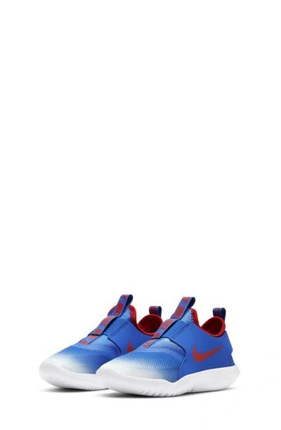 Nike Kids' Flex Runner Slip-on Running Shoe In Royal/ Red/ Photon Dust