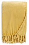 Nordstrom Bliss Plush Throw In Yellow Cocoon