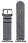 Shinola Nylon 24mm Nato Apple Watch® Watchband In Grey Silver